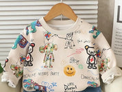 BUY 1 GET 1 FREE Boy's Cotton Fleece Sweatshirt and Joggers Set + Free Light Winter Sweatshirt and Jogger Set