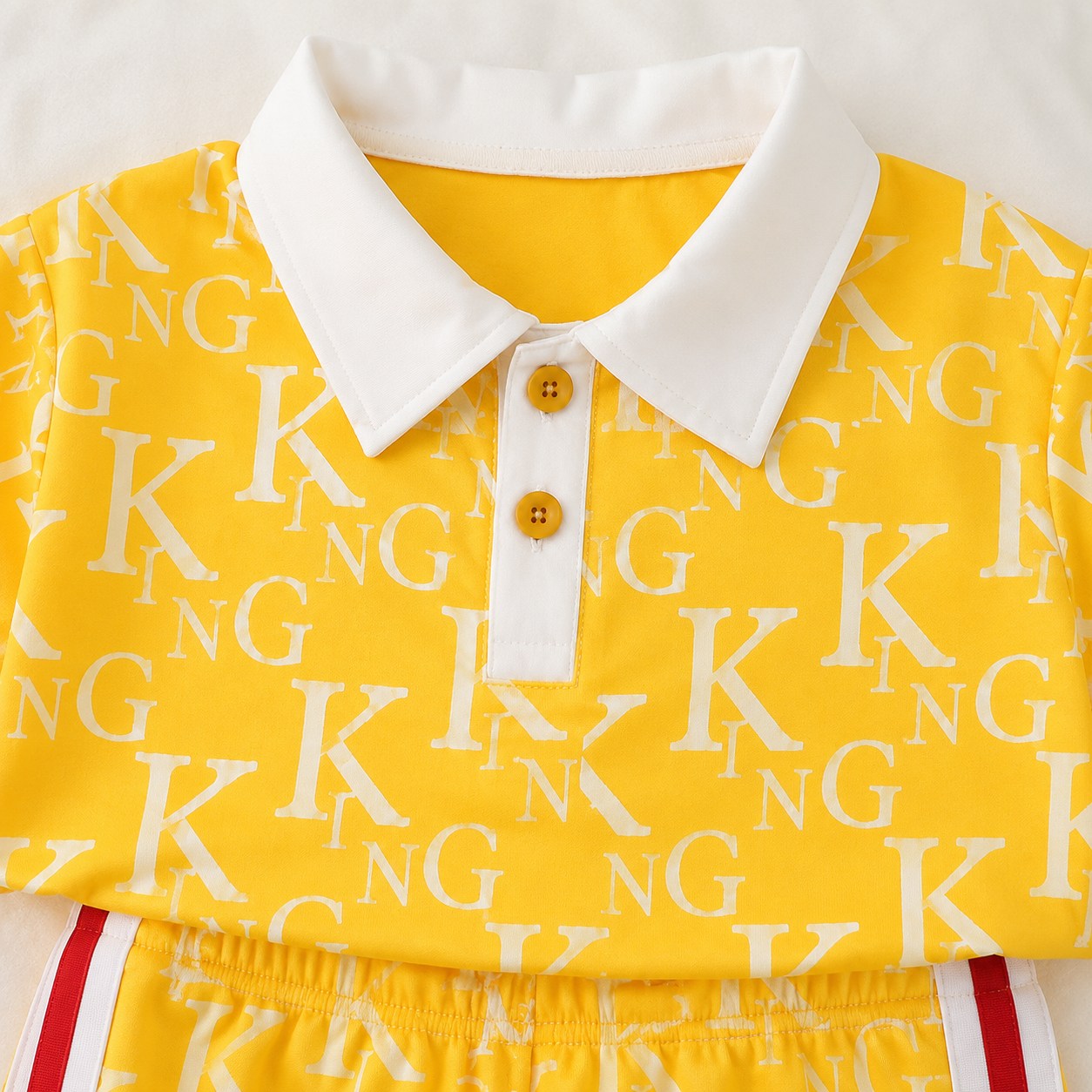 Googo Gaaga Boys Cotton King Printed T-Shirt & Shorts Set - Yellow