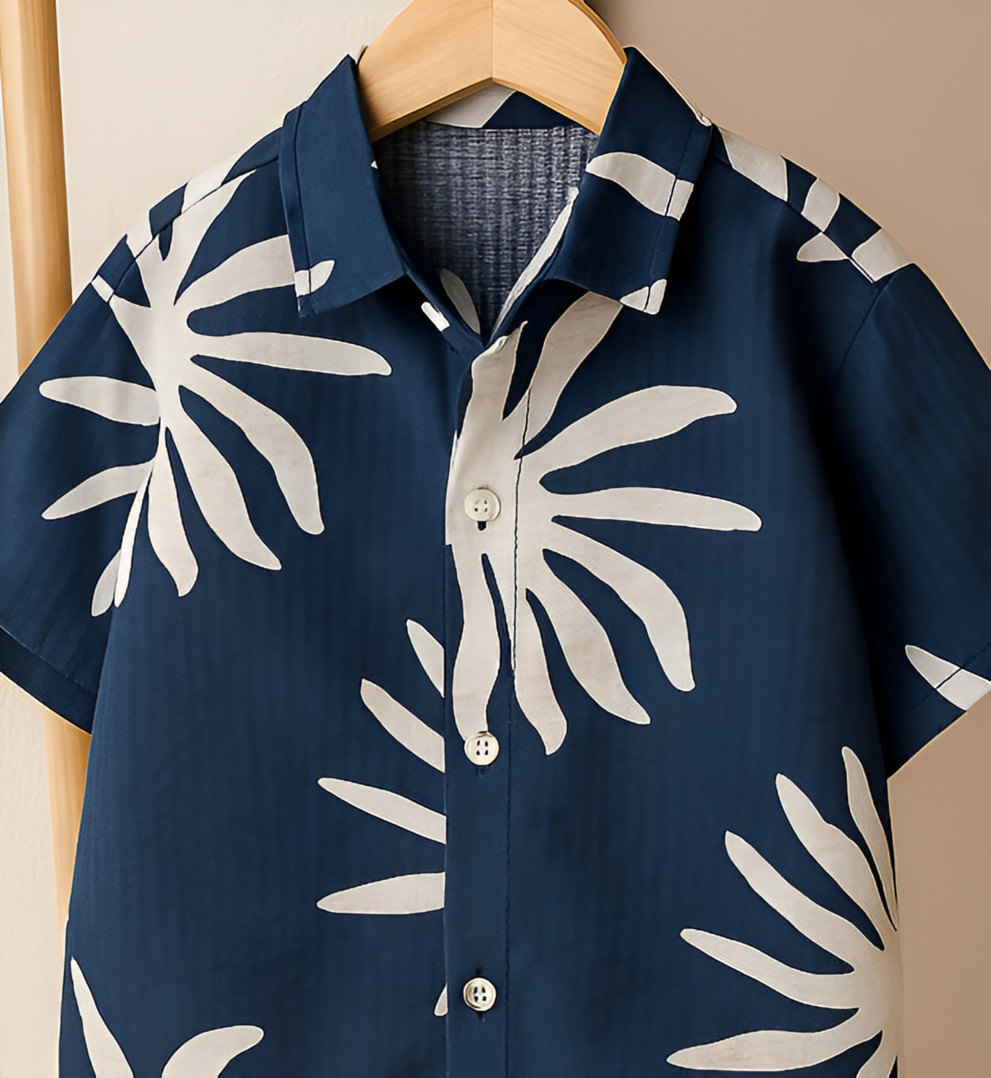 Googo Gaaga Boys Floral Printed Spread Collar Casual Shirt
