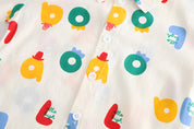 Letter AOP Shirt & shorts