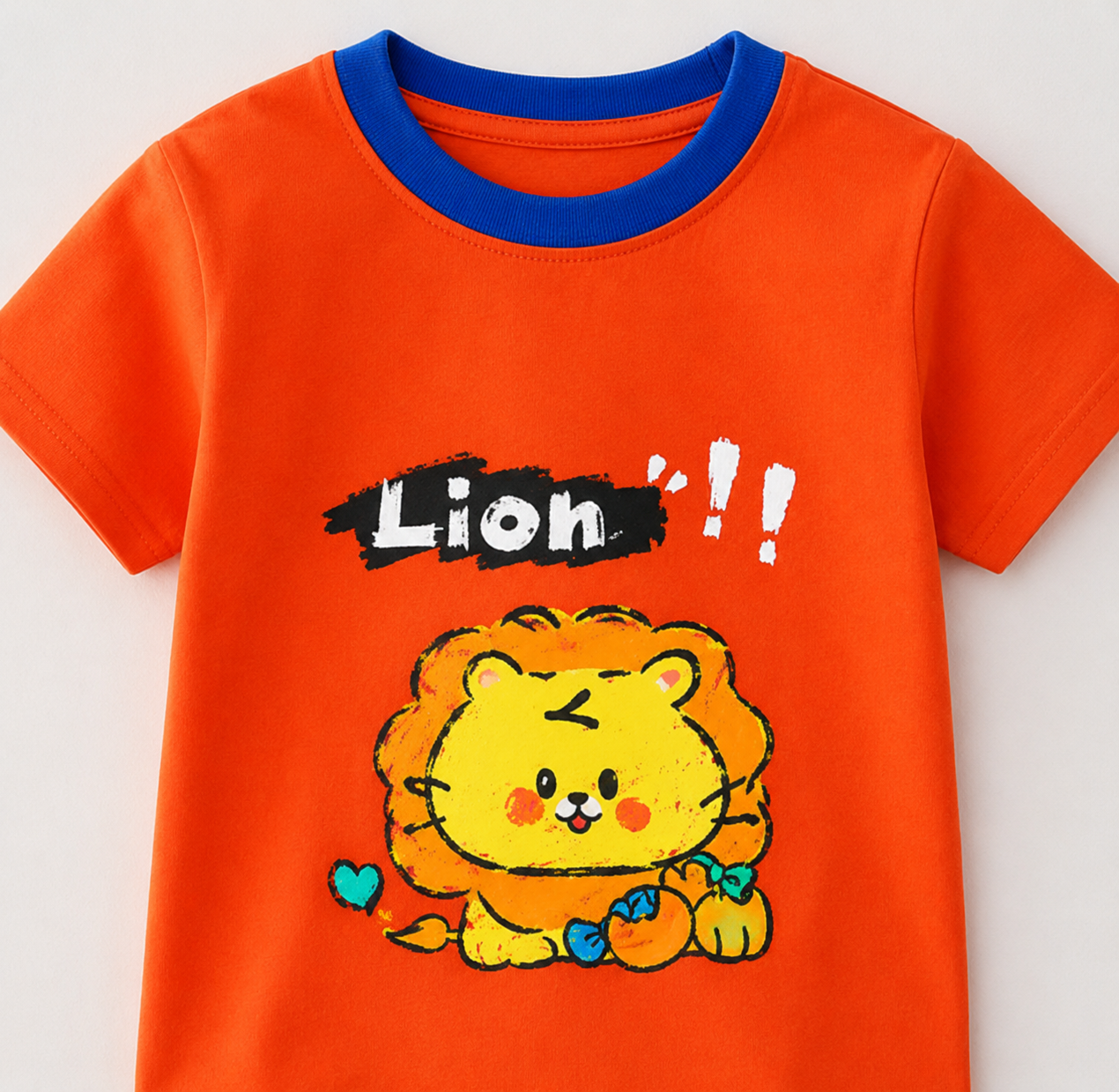 Googo Gaaga Girls Cotton lion Printed T-Shirt & Shorts Set - Red