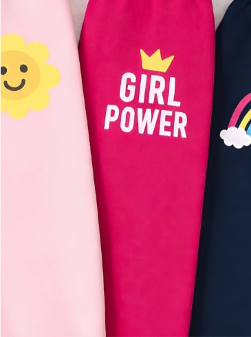 Girl's 3-Pack Pink, Blue and Baby Pink Joggers