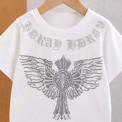 Googo Gaaga Boy's Cotton Sword Embellished Print T-Shirt & Shorts Set - White