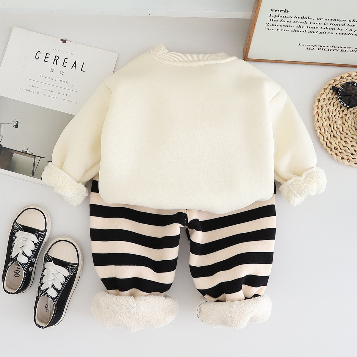 BUY 1 GET 1 FREE Boy's Cotton Fleece Sweatshirt and Joggers Set + Free Light Winter Sweatshirt and Jogger Set