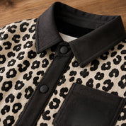 Googo Gaaga Boys Cotton AOP Panther Printed Shirt - Black