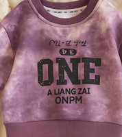 Boy's Cotton Knit Light Winter Full Sleeves Text Print Sweatshirt - Purple