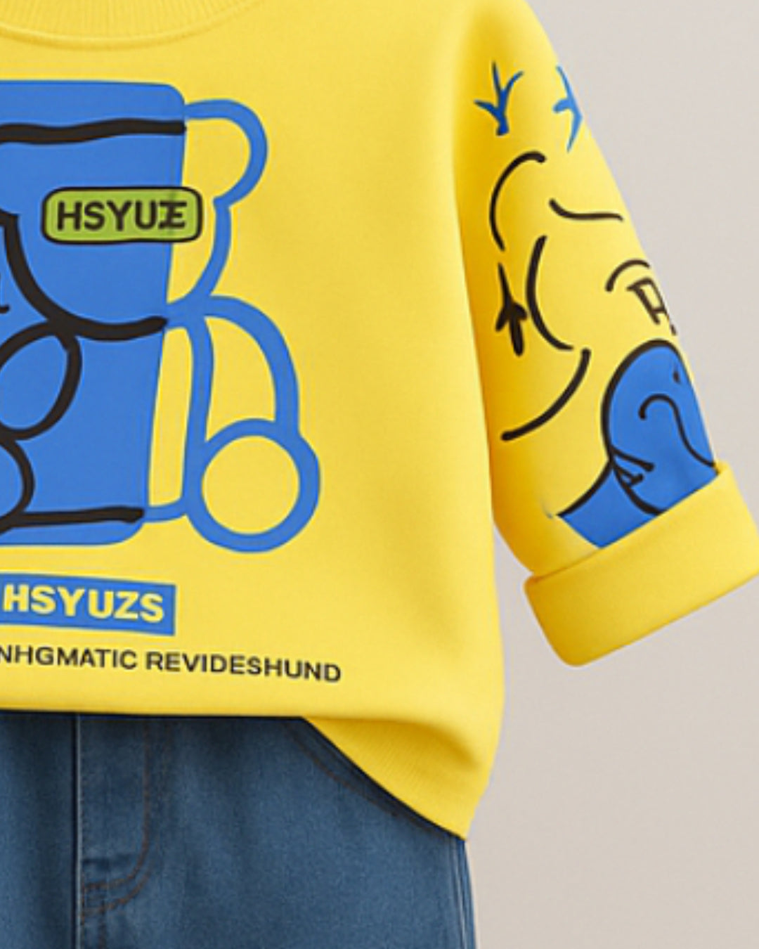 Boys Light Winter Cotton Knit Full Sleeves Printed Sweatshirt With Pant Pack of 2