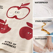 Boy's Apple Print Spill-Proof Half-Sleeve T-Shirt