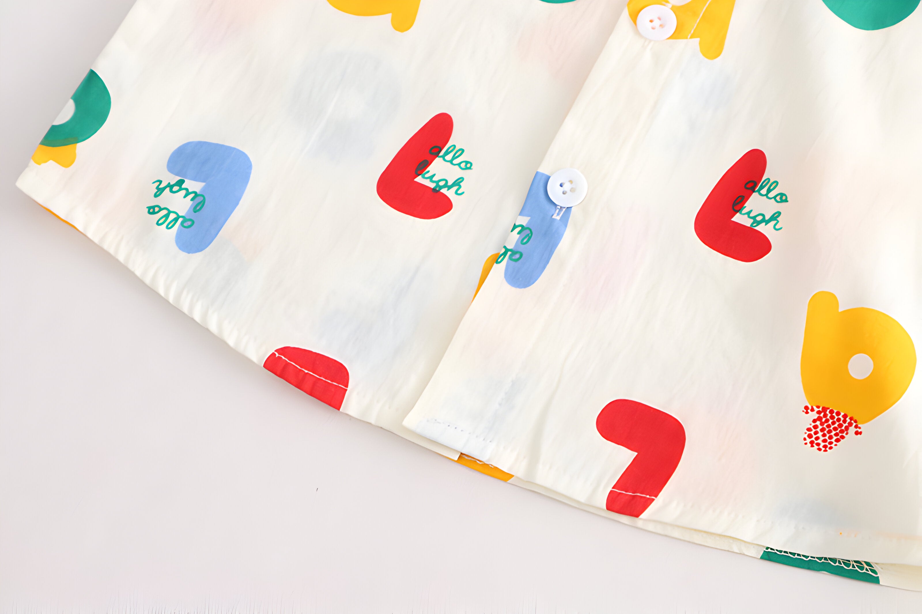 Letter AOP Shirt & shorts