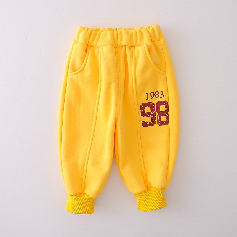 Boy's Cotton Winter Full Sleeves New Future Printed Sweatshirt & Jogger Pant Set - Yellow