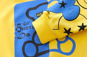 Boy's Yellow Teddy Print Sweatshirt & Pants Set