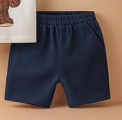 Navy Bear-Shorts & Cream T-shirt