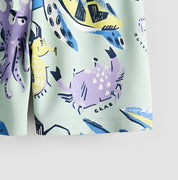 Googo Gaaga Boys Cotton  Printed T-Shirt & Shorts Set - Octopus