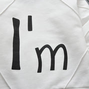 Girl's White Text Print Sweatshirt