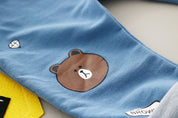 Boy's White Teddy Print Full-Sleeve T-Shirt & Pants Set
