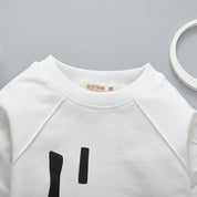 Girl's White Text Print Sweatshirt