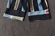 Girl's White & Blue Bow Top & Striped Palazzo Set