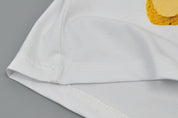 Boy's White Teddy Print T-Shirt & Pants Set