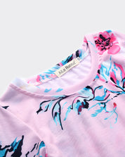 Girl's Pink Floral Long Dress