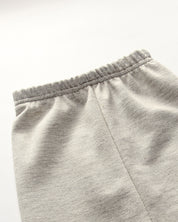 Girl's White & Grey Text Jacket & Skirt Set