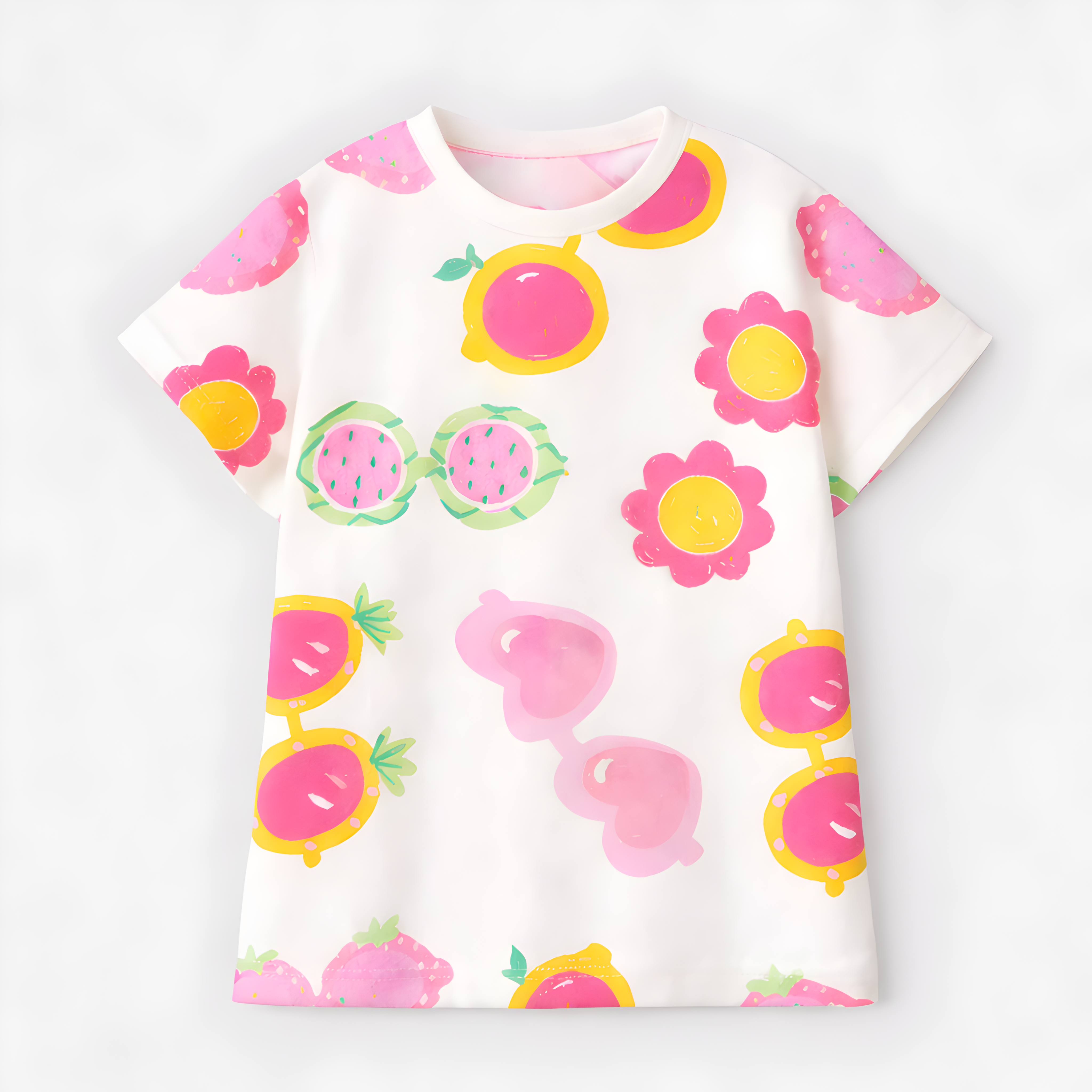 Googo Gaaga GIrls Googles Printed T-shirt - Pink