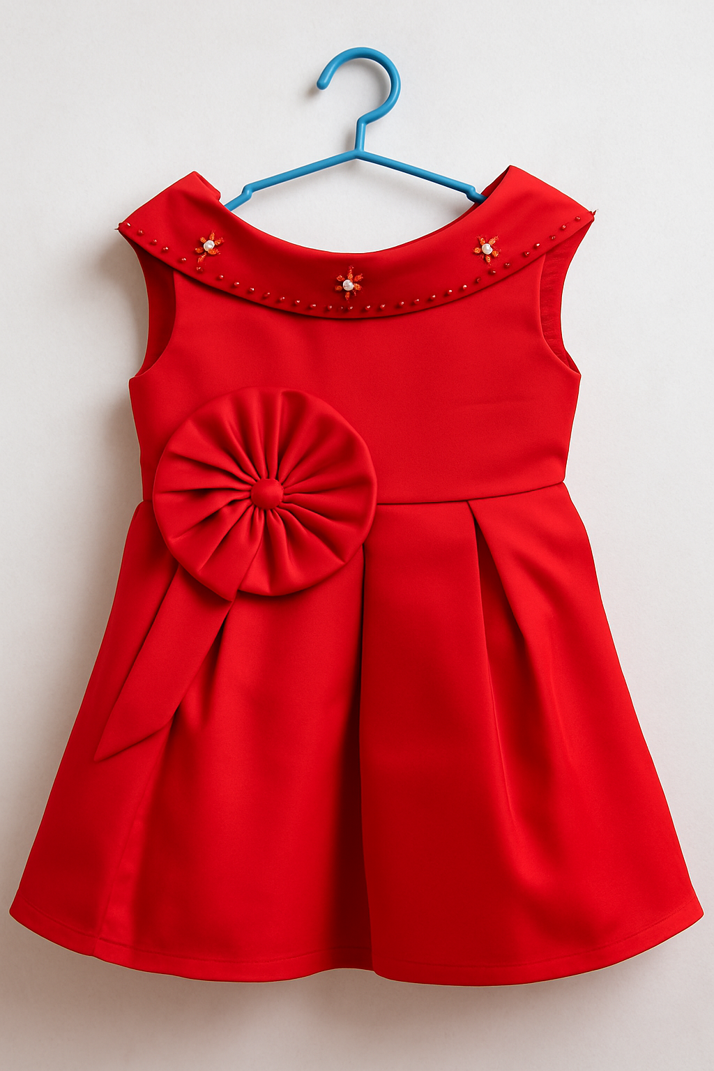 Girl's Red Royale Rosette Dress