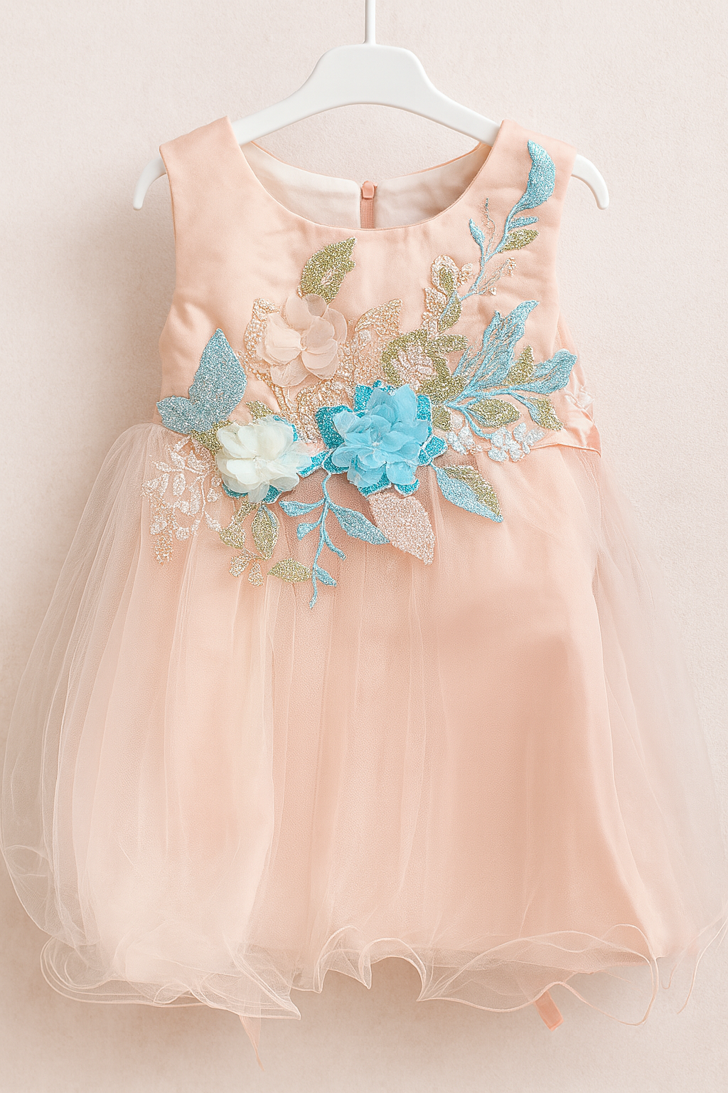 Girl's Peach Blossom Princess Dress