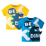 Boy's 2-Pack Yellow & Blue Printed T-Shirt
