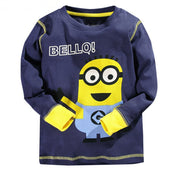 Boy's Blue Minions Print T-Shirt & Pants Set