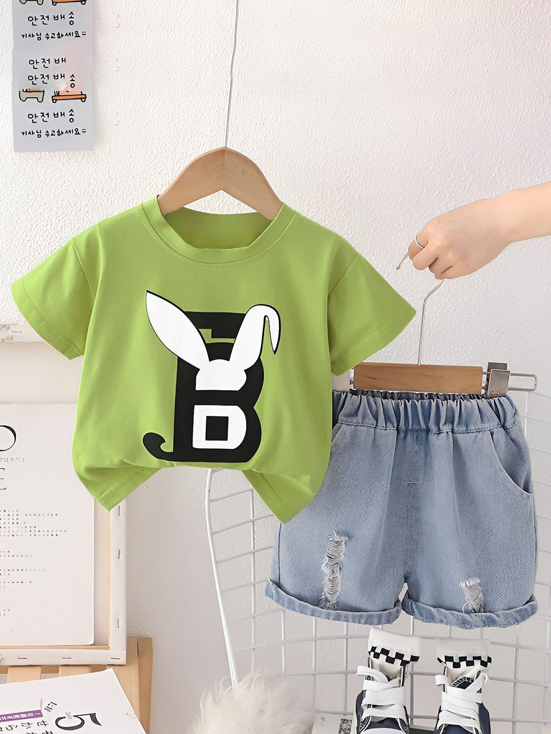 Googo Gaaga Half Sleeves Printed T-shirt Clothing Sets Combo Pack of 2