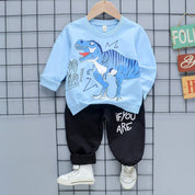 Boy's Dino Print T-Shirt & Shorts Set
