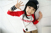 Boy's Red & White Print Full-Sleeve T-Shirt & Pants Set