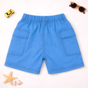 Googo Gaaga Boy's Cotton Shorts - Blue