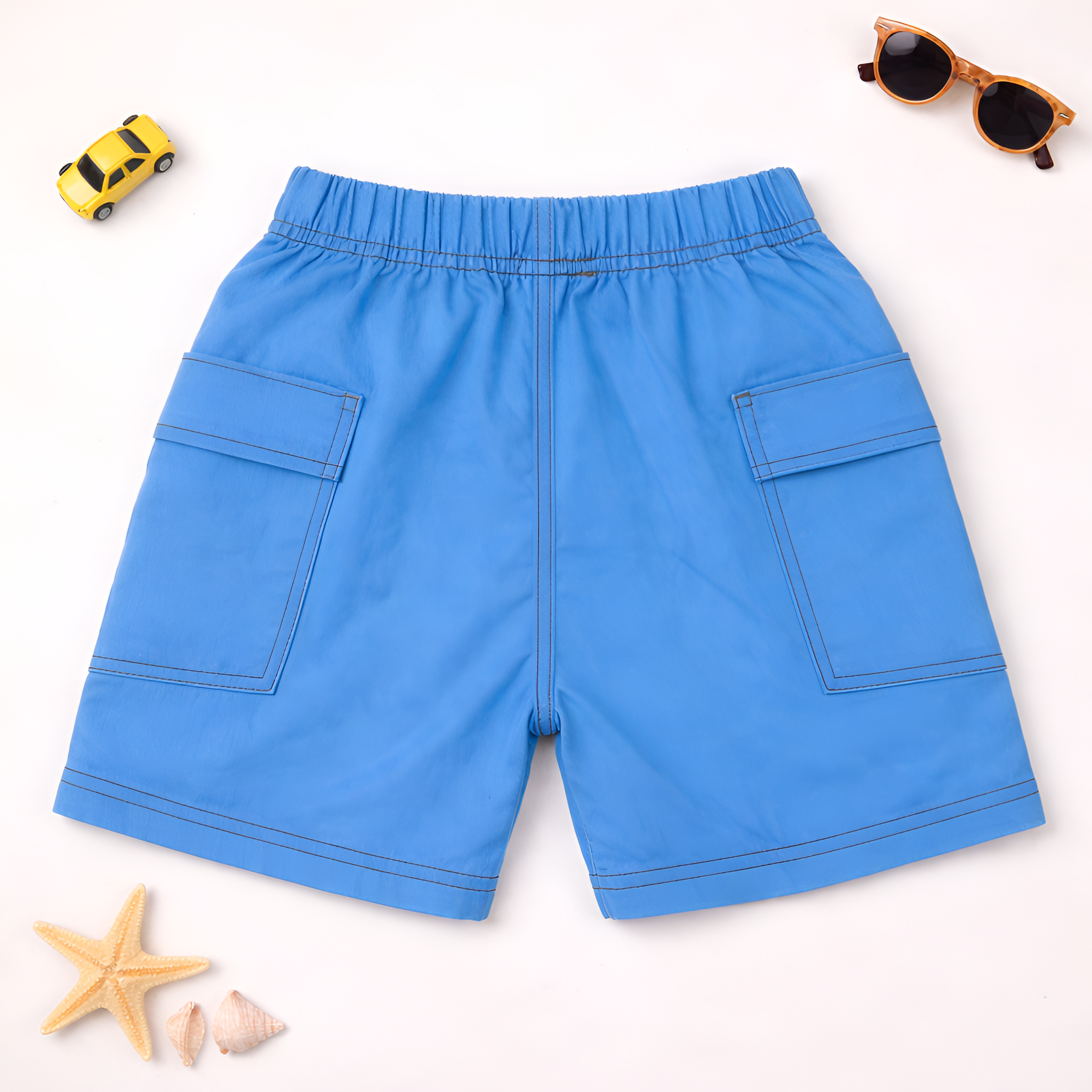 Googo Gaaga Boy's Cotton Shorts - Blue