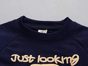 Boys Cotton Light Winter Text Printed Sweatshirt & Joggers Set