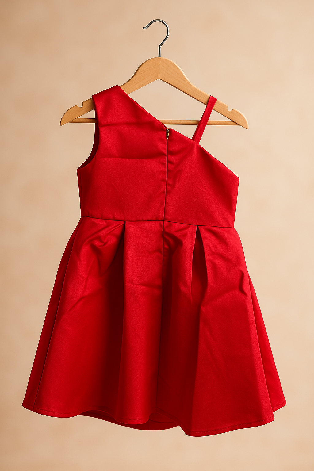 Girl's One-Side Grace Ruby Party Dress