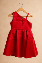 Girl's One-Side Grace Ruby Party Dress
