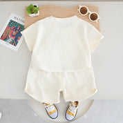 Girl's Cream Bunny Print Cord-Set