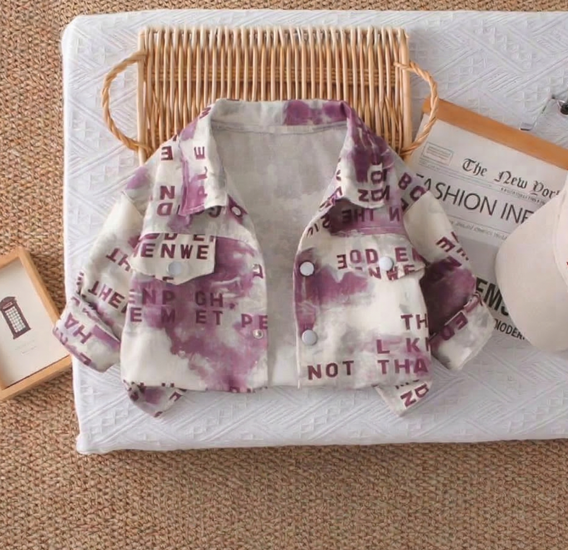 Boy's Cotton MIni Text Printed Shirt With Pant Set - Pink