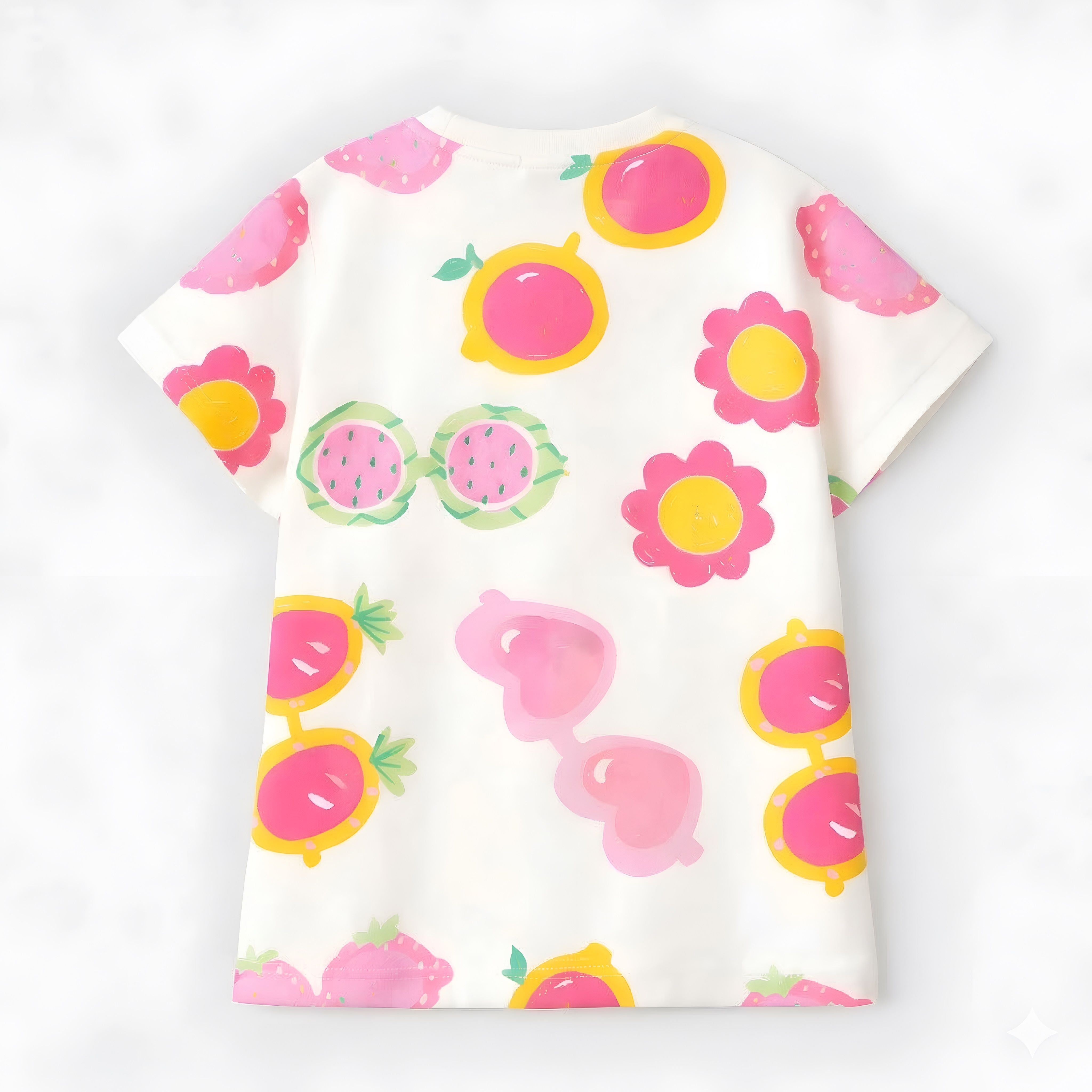 Googo Gaaga GIrls Googles Printed T-shirt - Pink