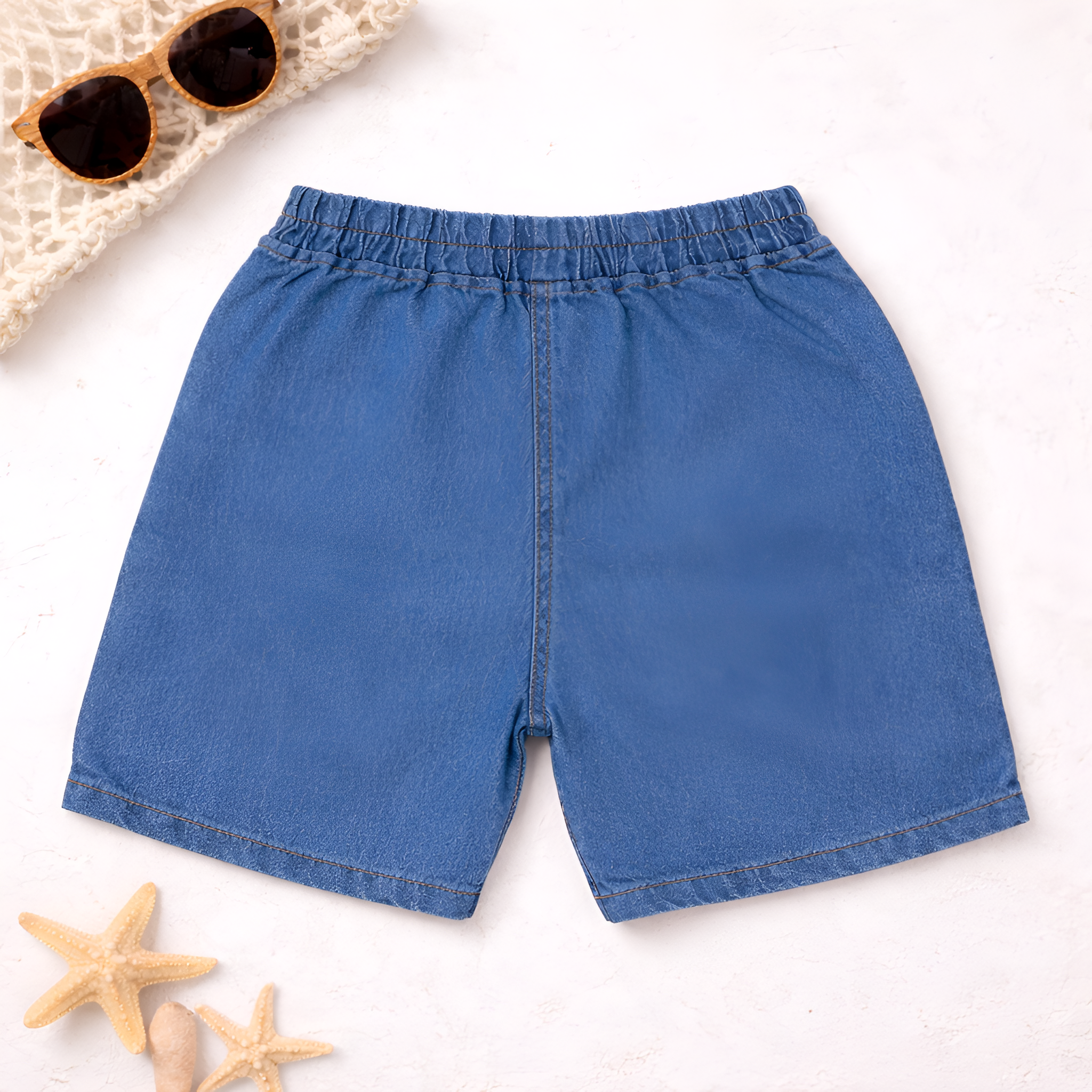 Googo Gaaga Boy's Cotton Denim Rough Shorts