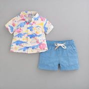 Boys Cotton Half Sleeves Shirt & Shorts Set Pack Of 2