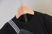 Boy's Black Camouflage T-Shirt & Shorts Set