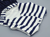 Girl's Blue & White Striped Dress