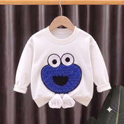 Googo Gaaga Kids White Monster 3D Appliqué Sweatshirt