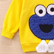 Googo Gaaga Kids Yellow Monster 3D Appliqué Sweatshirt