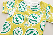 Boy's Multicolor Emoji Print T-Shirt & Shorts Set