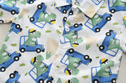 Boy's Dino Printed Shirt With Shorts Set