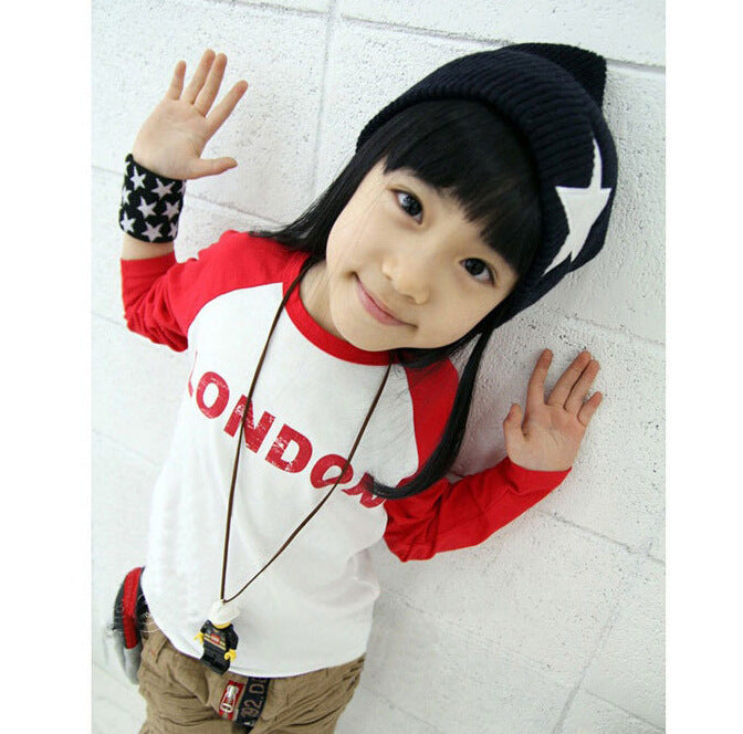 Boy's Red & White Print Full-Sleeve T-Shirt & Pants Set