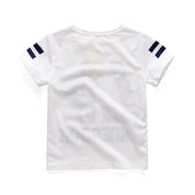 Boy's White Rabbit Print Half-Sleeve T-Shirt & Shorts Set
